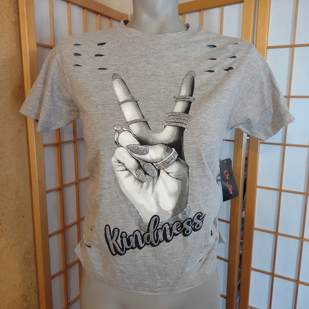 On Fire, NEW glittery t shirt, medium